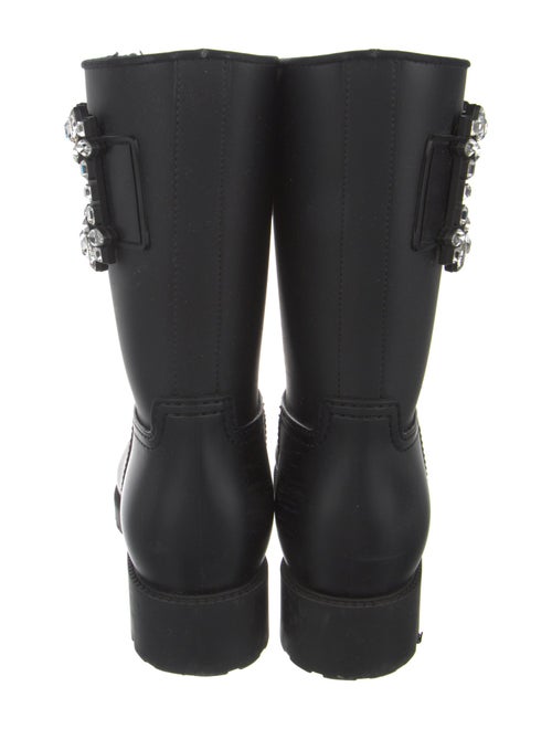 Roger Vivier Rubber Crystal Embellishments Boots