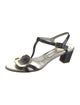 Roger Vivier Leather T-Strap Sandals