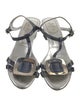 Roger Vivier Leather T-Strap Sandals