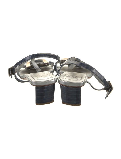 Roger Vivier Leather T-Strap Sandals