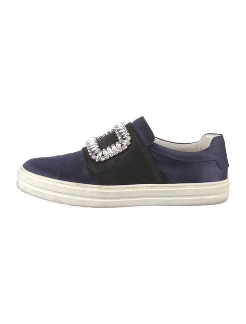 Roger Vivier Satin Crystal Embellishments Sneakers