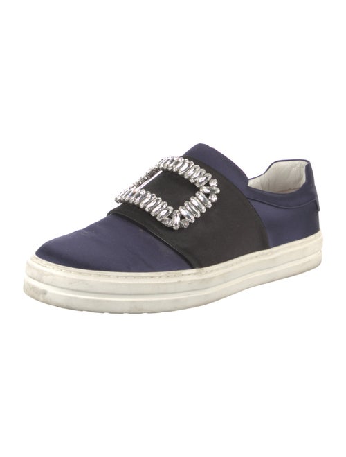 Roger Vivier Satin Crystal Embellishments Sneakers