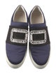 Roger Vivier Satin Crystal Embellishments Sneakers