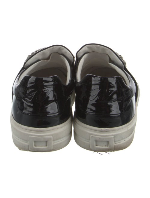 Roger Vivier Patent Leather Crystal Embellishments Sneakers