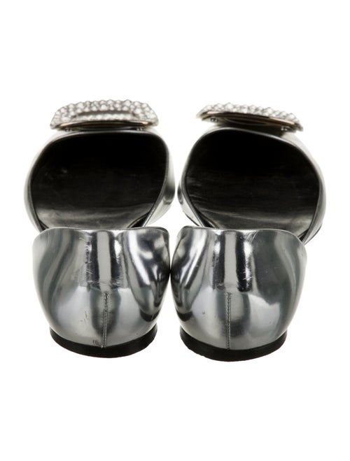 Roger Vivier Patent Leather Crystal Embellishments D'Orsay Flats