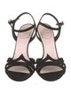 Roger Vivier Suede Crystal Embellishments Sandals
