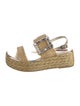 Roger Vivier Raffia Crystal Embellishments Espadrilles