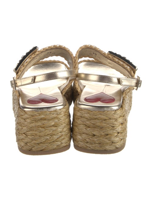 Roger Vivier Raffia Crystal Embellishments Espadrilles