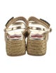 Roger Vivier Raffia Crystal Embellishments Espadrilles