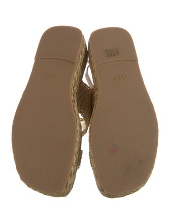 Roger Vivier Raffia Crystal Embellishments Espadrilles