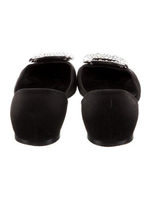 Roger Vivier Satin Crystal Embellishments D'Orsay Flats