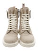 Roger Vivier Canvas Crystal Embellishments Combat Boots