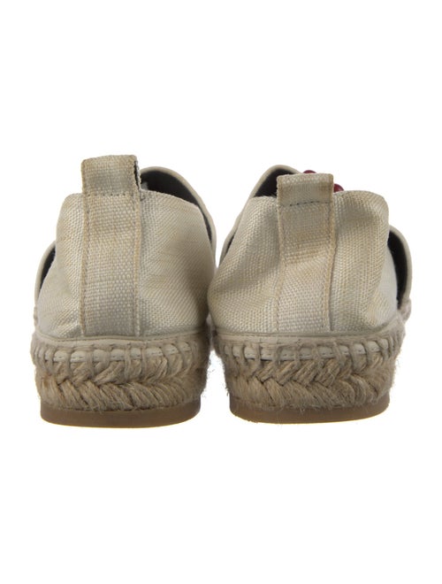 Roger Vivier Canvas Crystal Embellishments Espadrilles