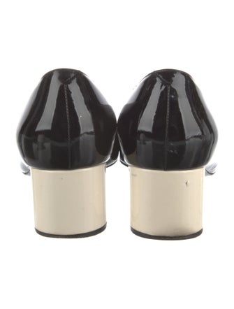 Roger Vivier Patent Leather Colorblock Pattern Pumps