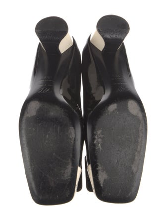 Roger Vivier Patent Leather Colorblock Pattern Pumps