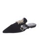 Roger Vivier Velvet Crystal Embellishments Mules