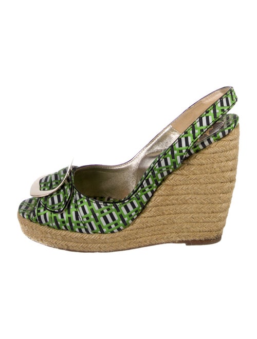 Roger Vivier Canvas Printed Espadrilles
