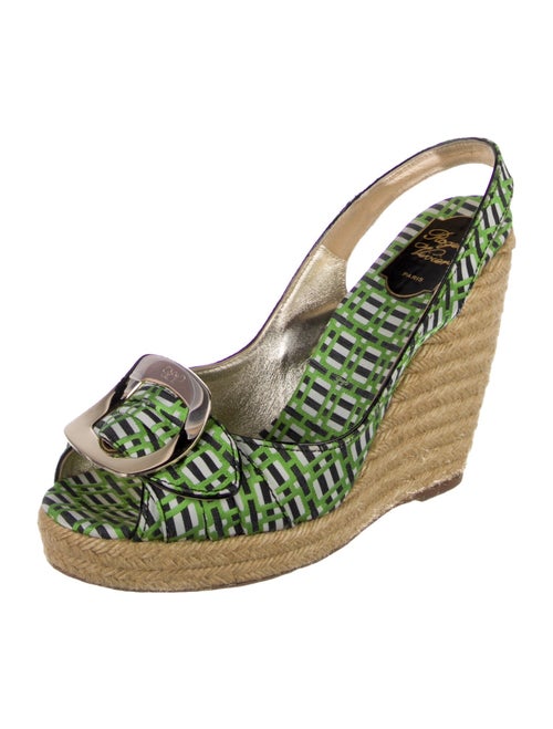 Roger Vivier Canvas Printed Espadrilles
