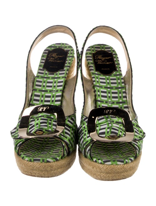 Roger Vivier Canvas Printed Espadrilles