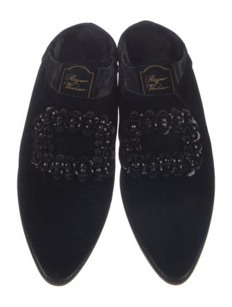 Roger Vivier Velvet Sequin Embellishments Mules