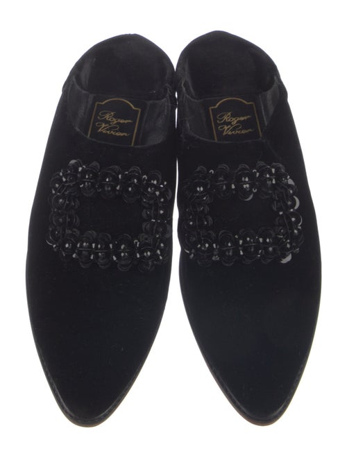 Roger Vivier Velvet Sequin Embellishments Mules
