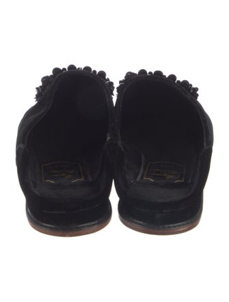 Roger Vivier Velvet Sequin Embellishments Mules