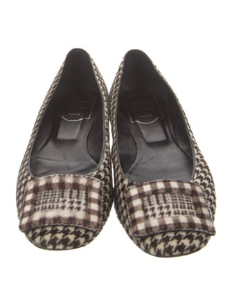 Roger Vivier Ponyhair Printed Ballet Flats