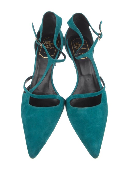 Roger Vivier Suede T-Strap Pumps
