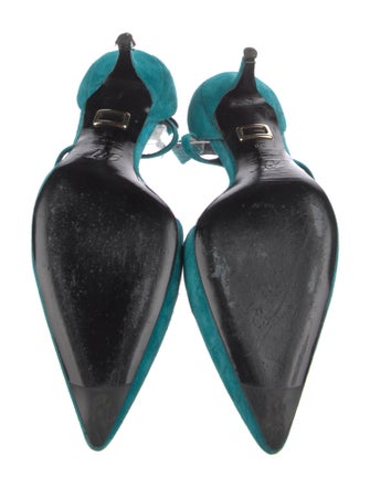 Roger Vivier Suede T-Strap Pumps