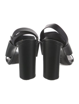 Roger Vivier Leather Animal Print Gladiator Sandals