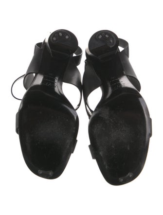 Roger Vivier Leather Animal Print Gladiator Sandals