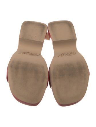 Roger Vivier Patent Leather Crystal Embellishments Slides