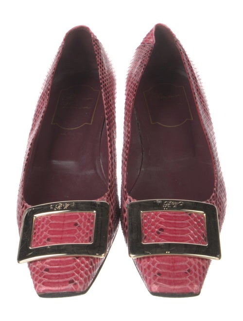Roger Vivier Snakeskin Animal Print Flats