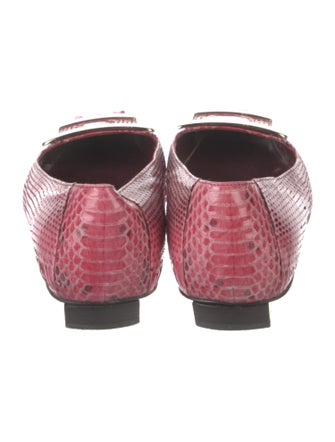 Roger Vivier Snakeskin Animal Print Flats