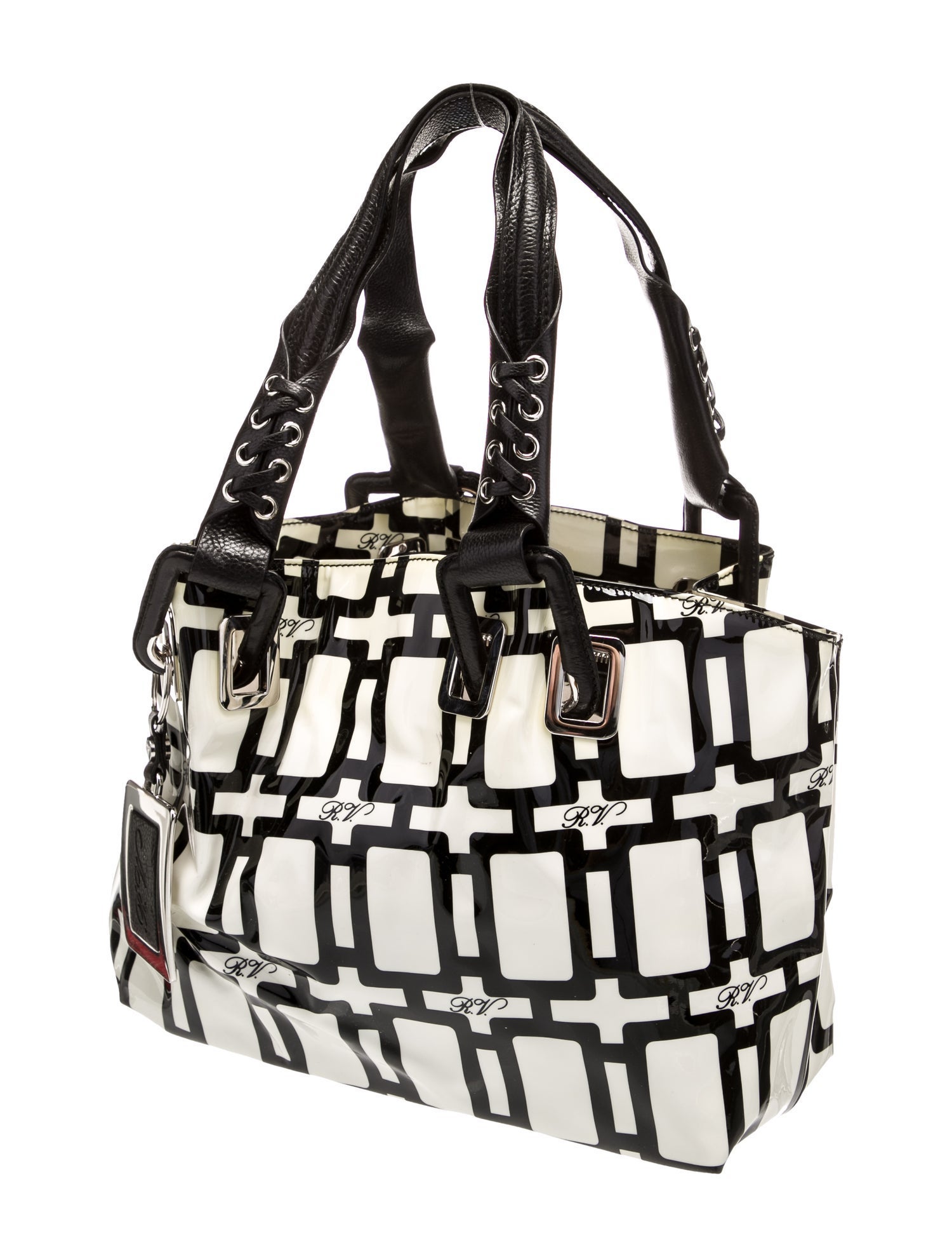 Roger Vivier Patent Leather Top Handle Bag