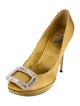 Roger Vivier Satin Crystal Embellishments Pumps