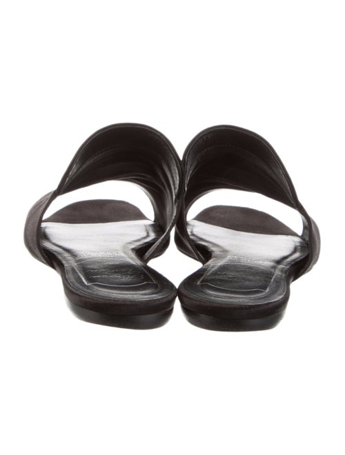 Roger Vivier Satin Crystal Embellishments Slides