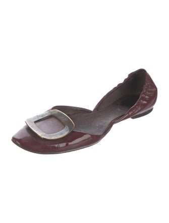 Roger Vivier Patent Leather D'Orsay Flats