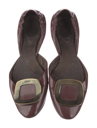 Roger Vivier Patent Leather D'Orsay Flats