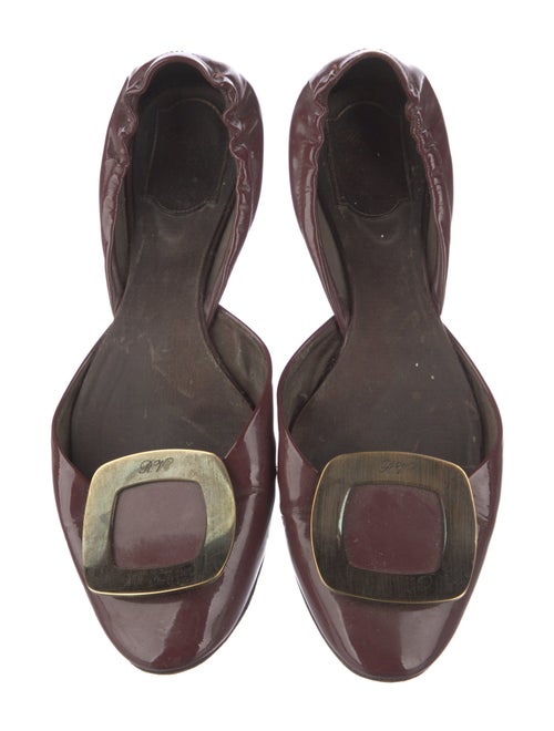 Roger Vivier Patent Leather D'Orsay Flats