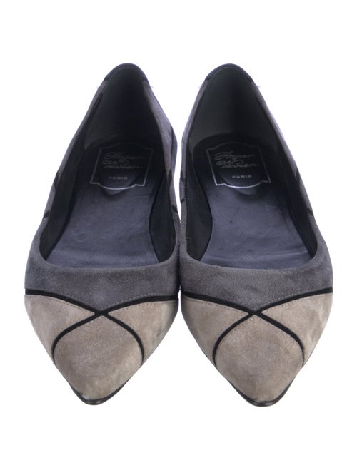 Roger Vivier Suede Printed Flats