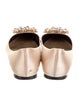 Roger Vivier Satin Crystal Embellishments Flats
