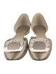 Roger Vivier Satin Crystal Embellishments D'Orsay Flats