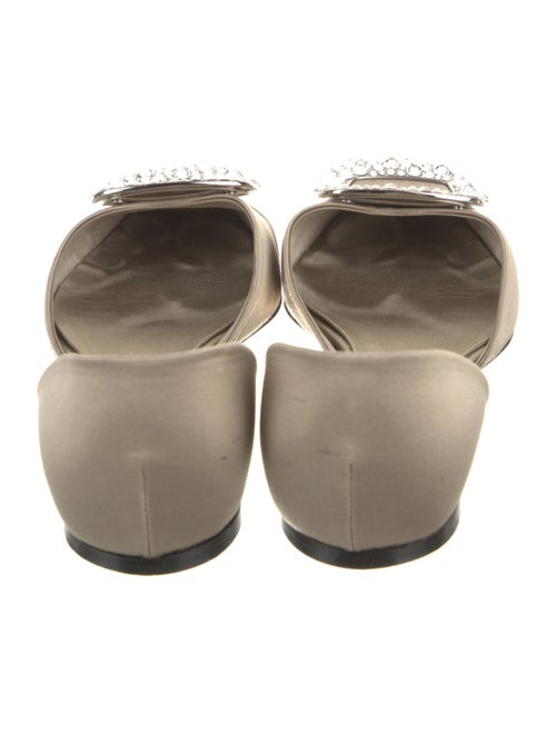 Roger Vivier Satin Crystal Embellishments D'Orsay Flats