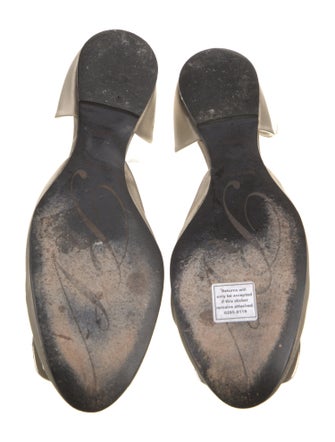 Roger Vivier Satin Crystal Embellishments D'Orsay Flats