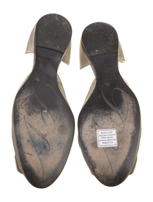 Roger Vivier Satin Crystal Embellishments D'Orsay Flats