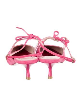 Roger Vivier Suede Cutout Accent Slingback Pumps