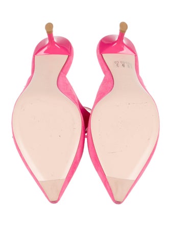 Roger Vivier Suede Cutout Accent Slingback Pumps