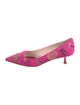 Roger Vivier Floral Print Crystal Embellishments Pumps