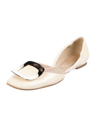 Roger Vivier Patent Leather D'Orsay Flats